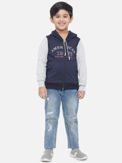 Kotty Boys & White Printed Sweatshirt