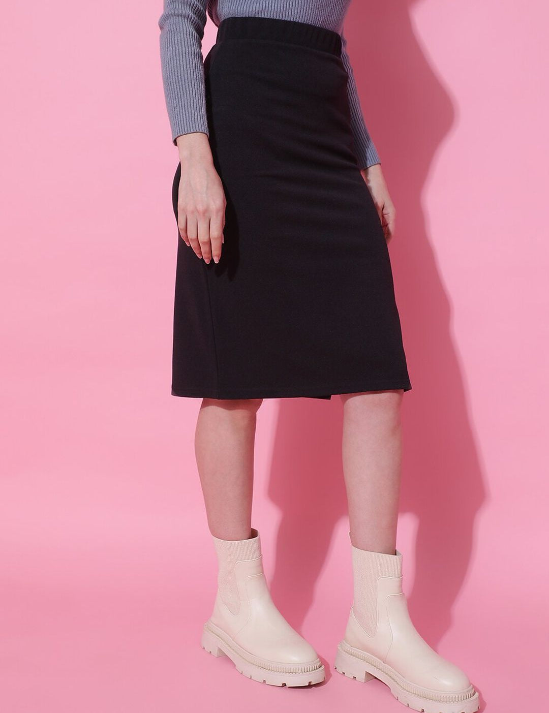 KOTTY BIZwear Basics Womens Viscose Rayon Pencil Skirt