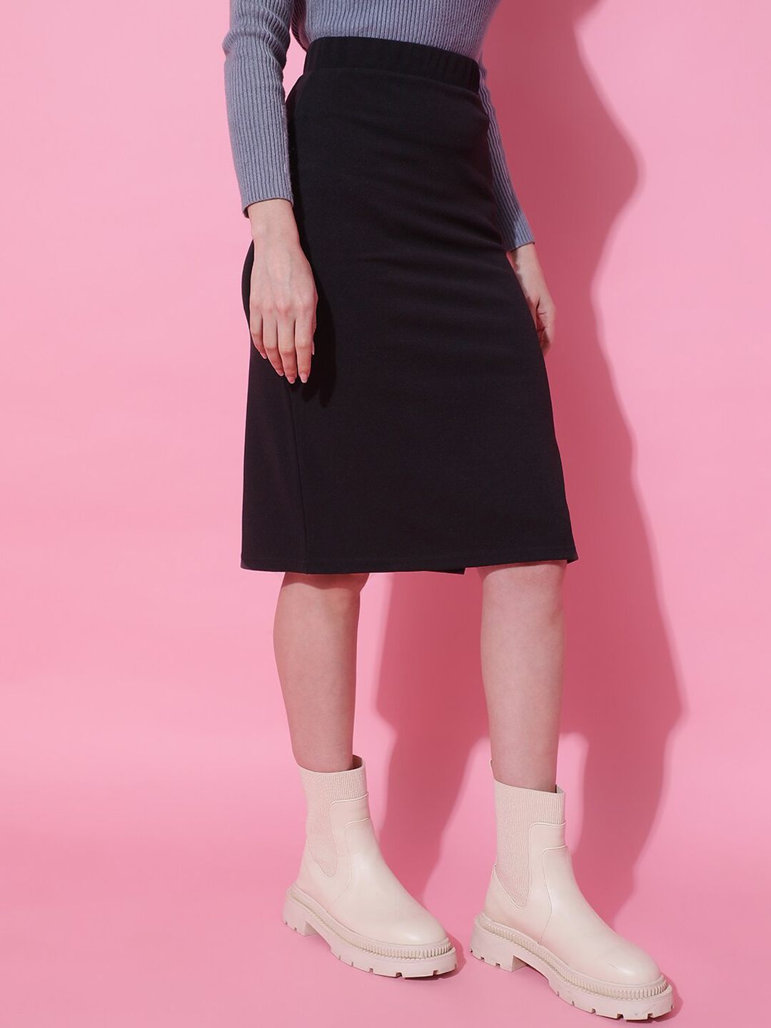 KOTTY BIZwear Basics Womens Viscose Rayon Pencil Skirt