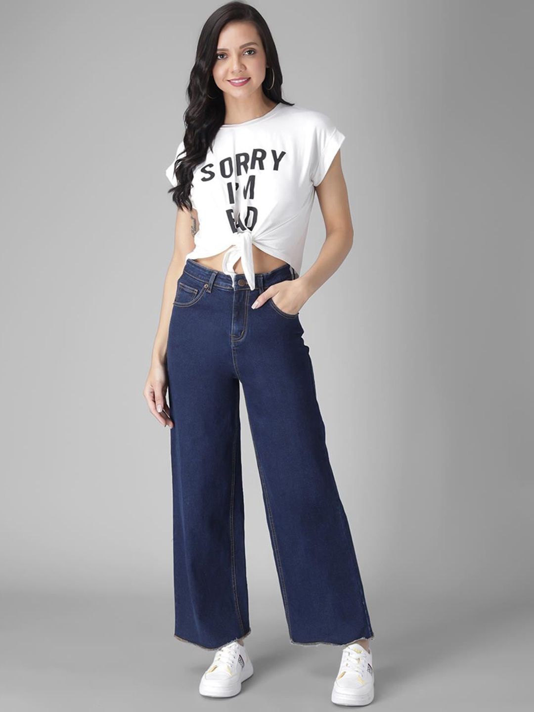 Kotty Women Pack Of 2 Jean Flared High-Rise Stretchable Jeans