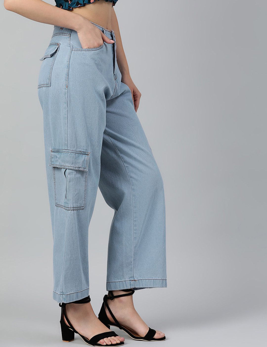 Kotty Women Straight Fit High-Rise Stretchable Jeans