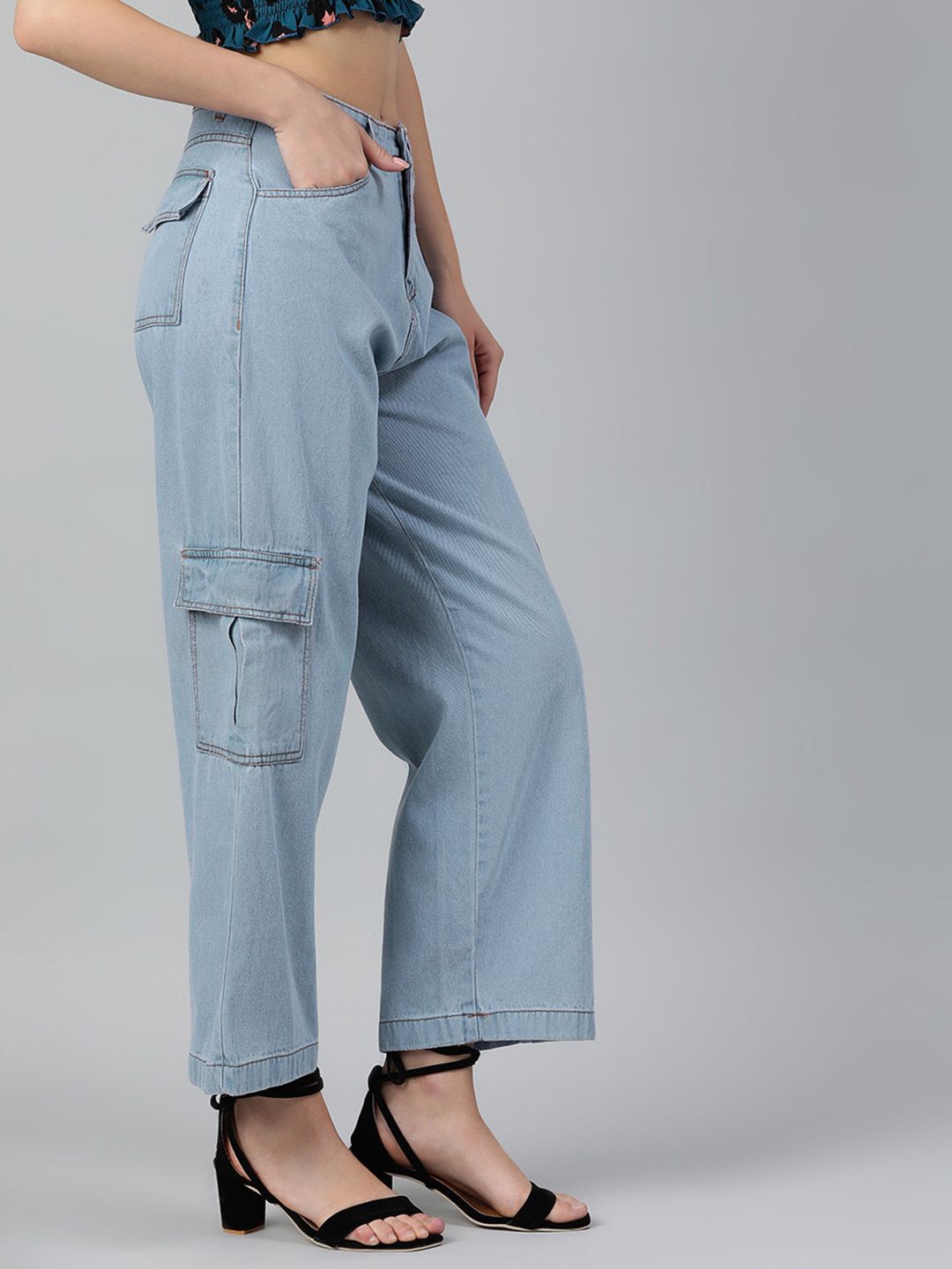 Kotty Women Straight Fit High-Rise Stretchable Jeans