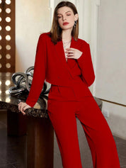 KOTTY BIZwear Notched Lapel Blazer & Trousers