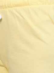 Kotty Women Yellow Solid Lounge Shorts KTTSLEEPSHORTS193