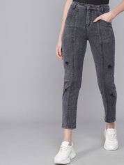 Kotty Women Black Skinny Fit High-Rise Mildly Distressed Stretchable Jeans