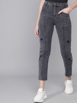 Kotty Women Black Skinny Fit High-Rise Mildly Distressed Stretchable Jeans