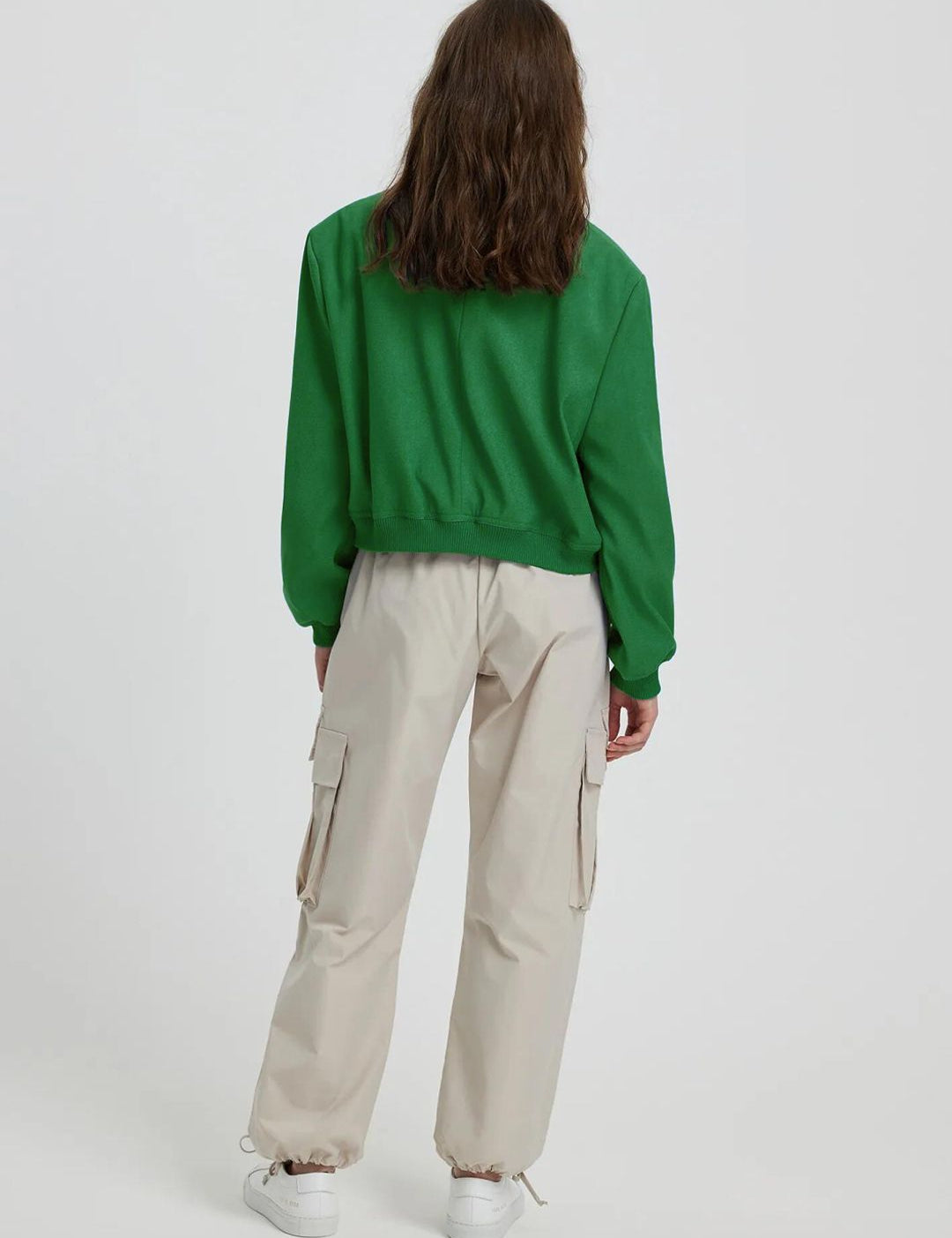 Kotty Stand Collar Fleece Bomber Jacket