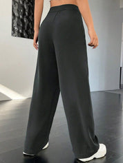 Kotty Women Grey Relaxed Straight Leg Straight Fit High-Rise Trousers