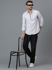 Kotty New White & Grey Gingham Checks Printed Casual Shirt