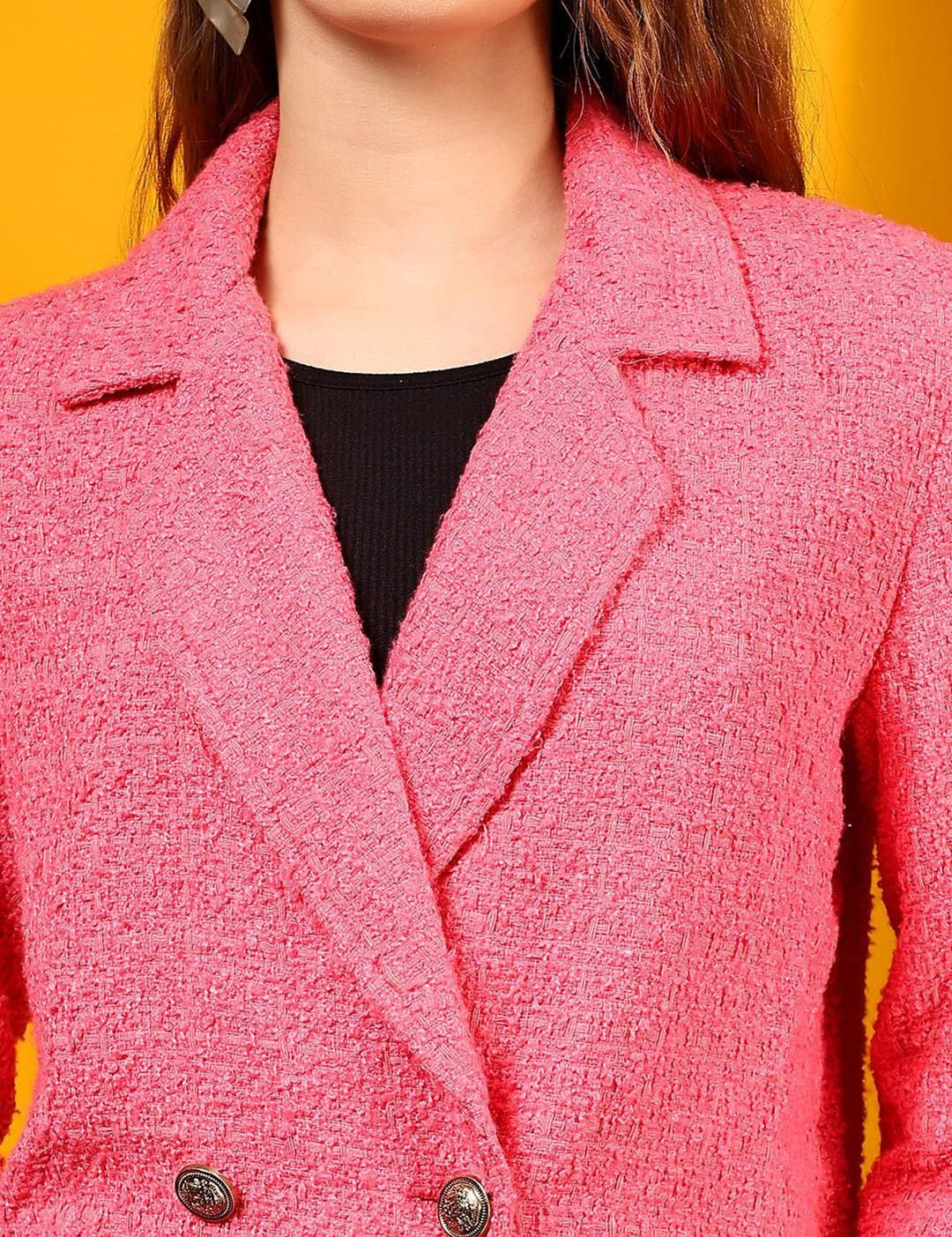 Kotty Notched Lapel Double-Breasted Overcoat