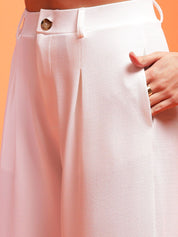 Stylecast X KOTTY Women High-Rise Relaxed Fit Parallel Trousers