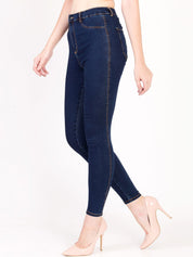 Kotty Women Navy Blue Skinny Fit High-Rise Clean Look Jeans