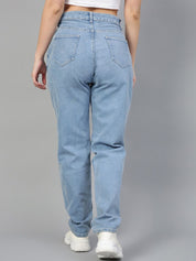 Kotty Women Jean Straight Fit High-Rise Light Fade Stretchable Jeans