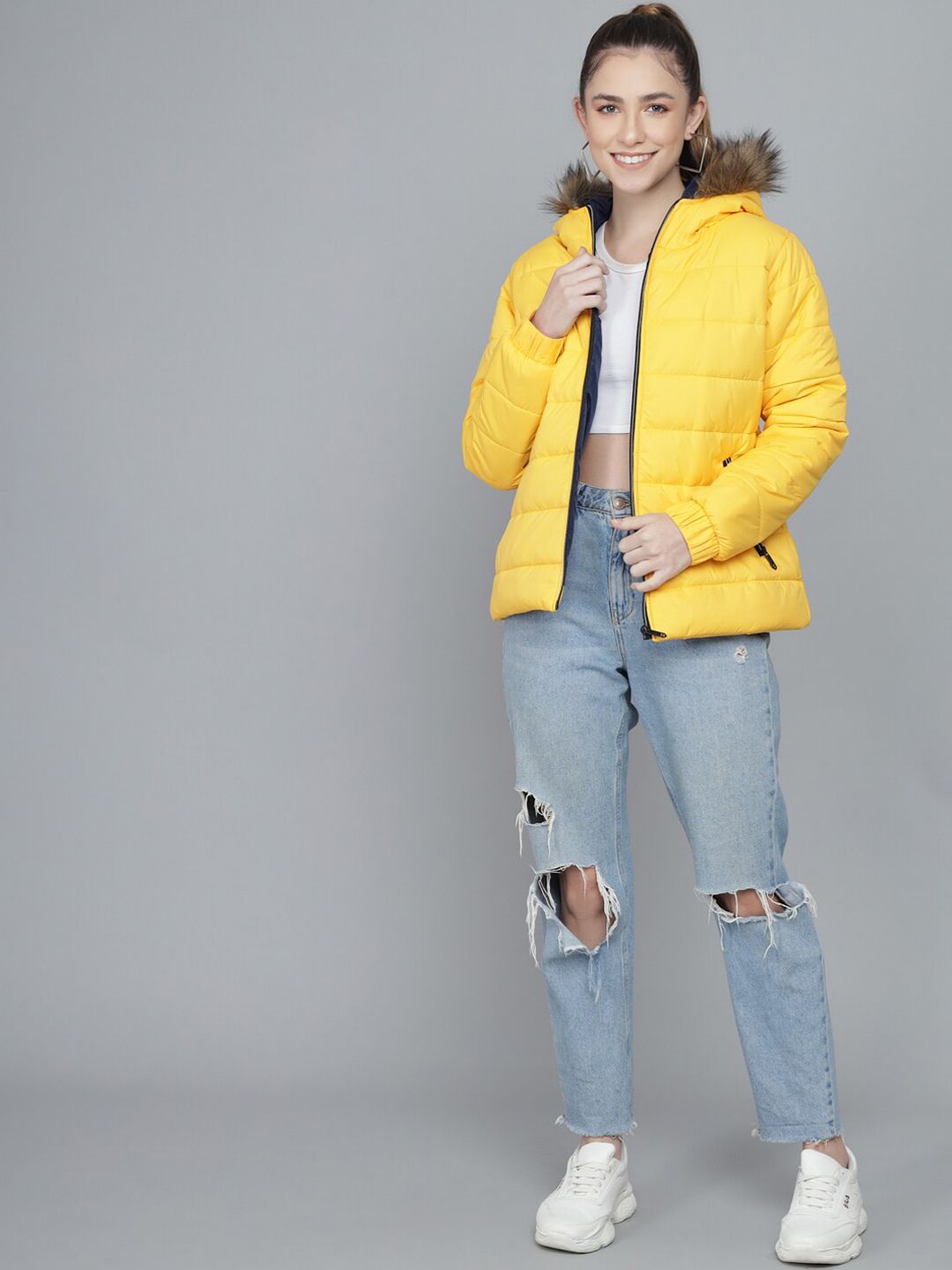 Kotty Women Yellow Lightweight Padded Jacket