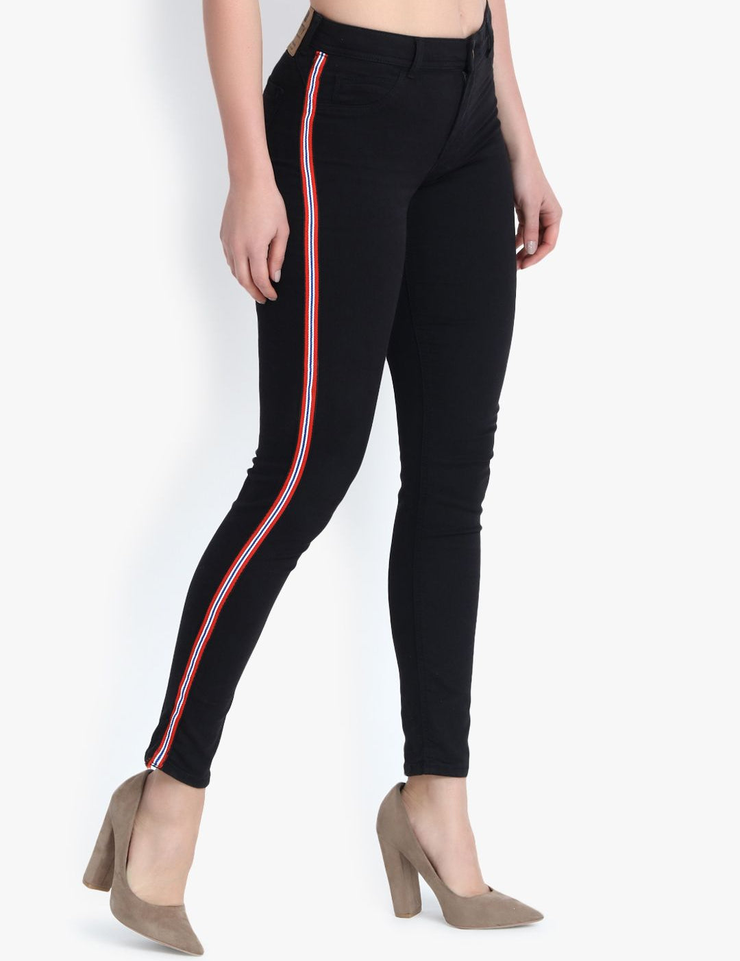 Kotty Women Black Skinny Fit High-Rise Clean Look Jeans