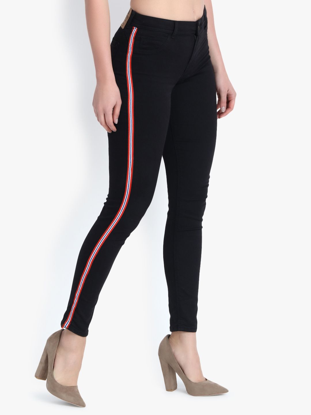 Kotty Women Black Skinny Fit High-Rise Clean Look Jeans