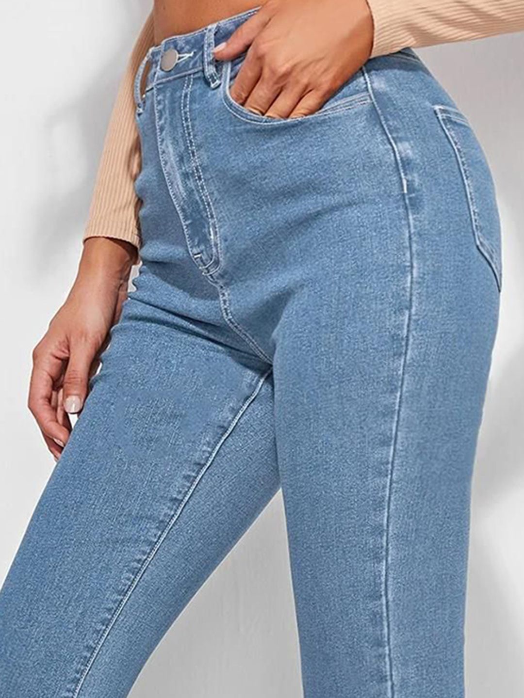 Kotty Women Cotton Bootcut High-Rise Jeans