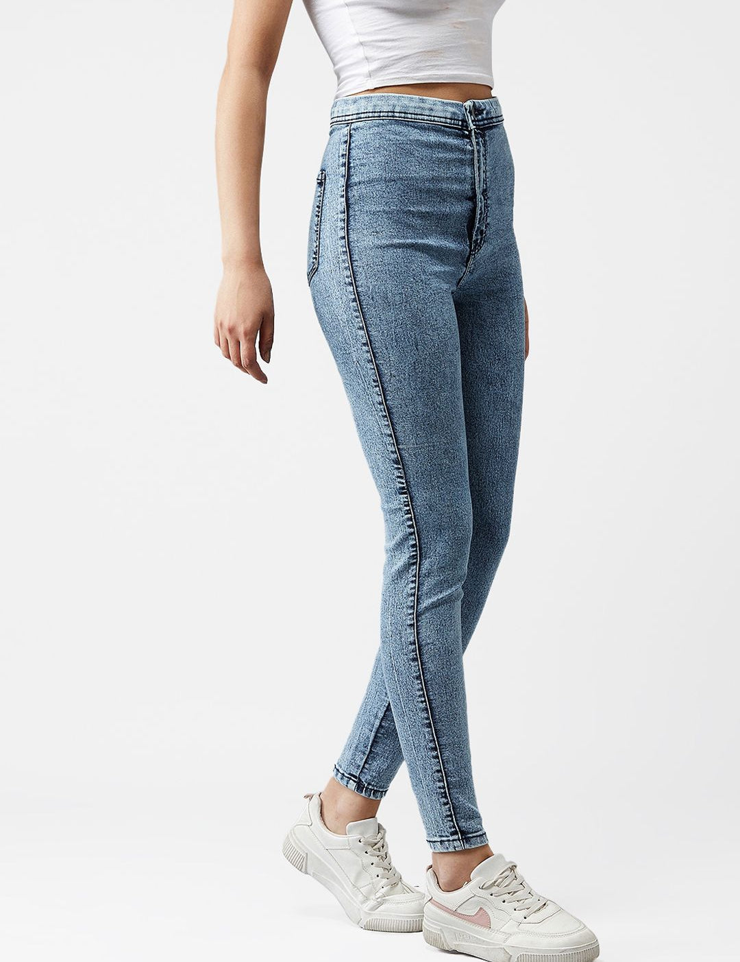 Kotty Women Blue Skinny Fit High-Rise Clean Look Jeans