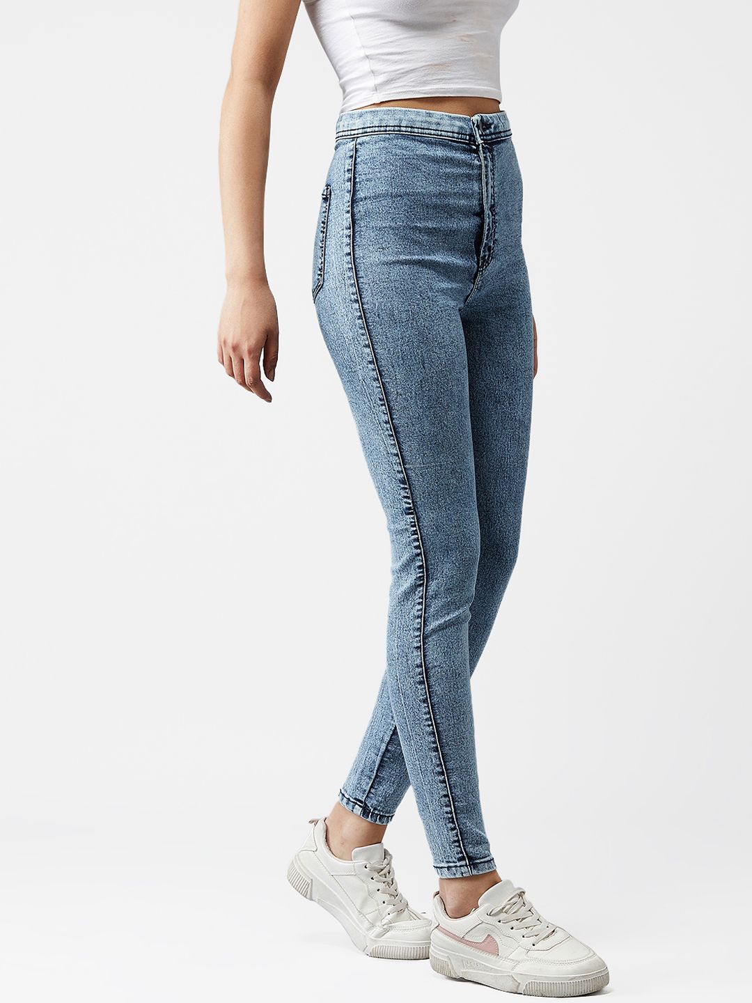 Kotty Women Blue Skinny Fit High-Rise Clean Look Jeans