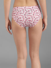 Kotty Women Pack Of 3 Floral Printed Cotton Hipster Briefs