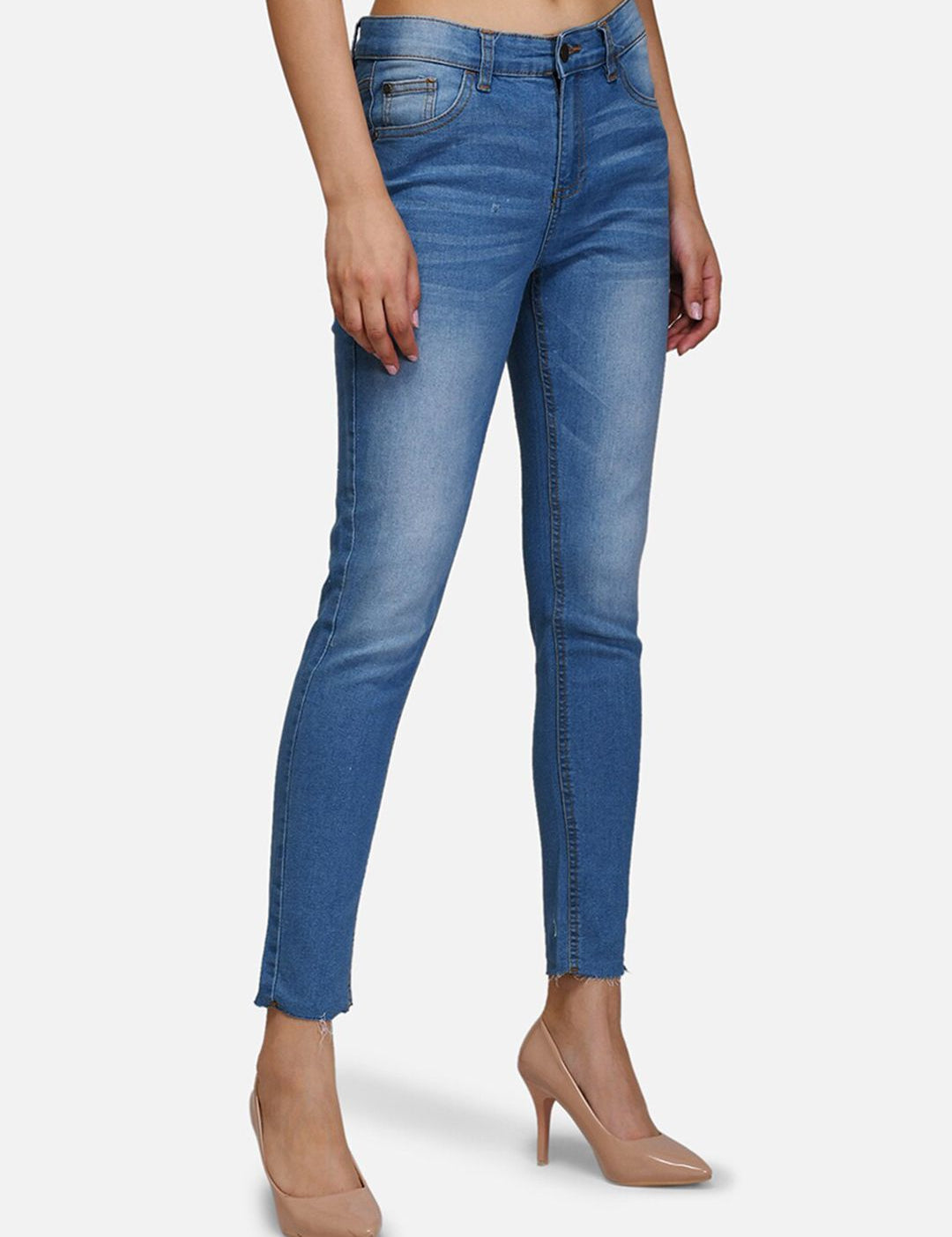 Kotty Women Blue Skinny Fit Mid-Rise Clean Look Jeans