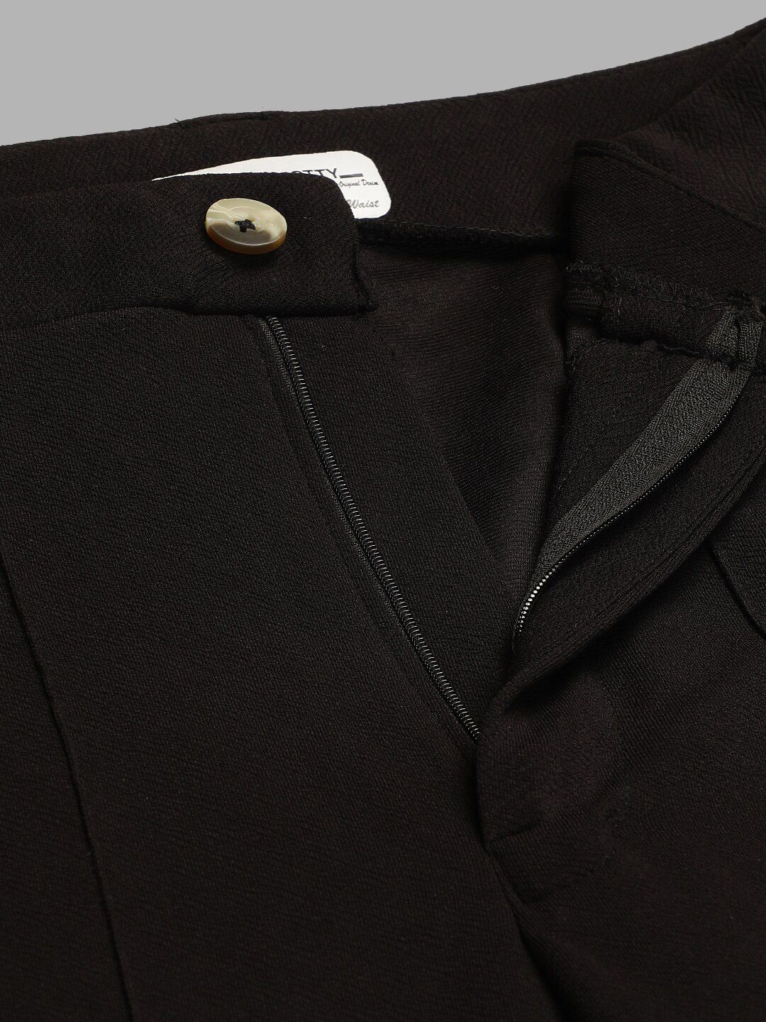 KOTTY BIZwear Women Relaxed Straight Fit High-Rise Easy Wash Trousers