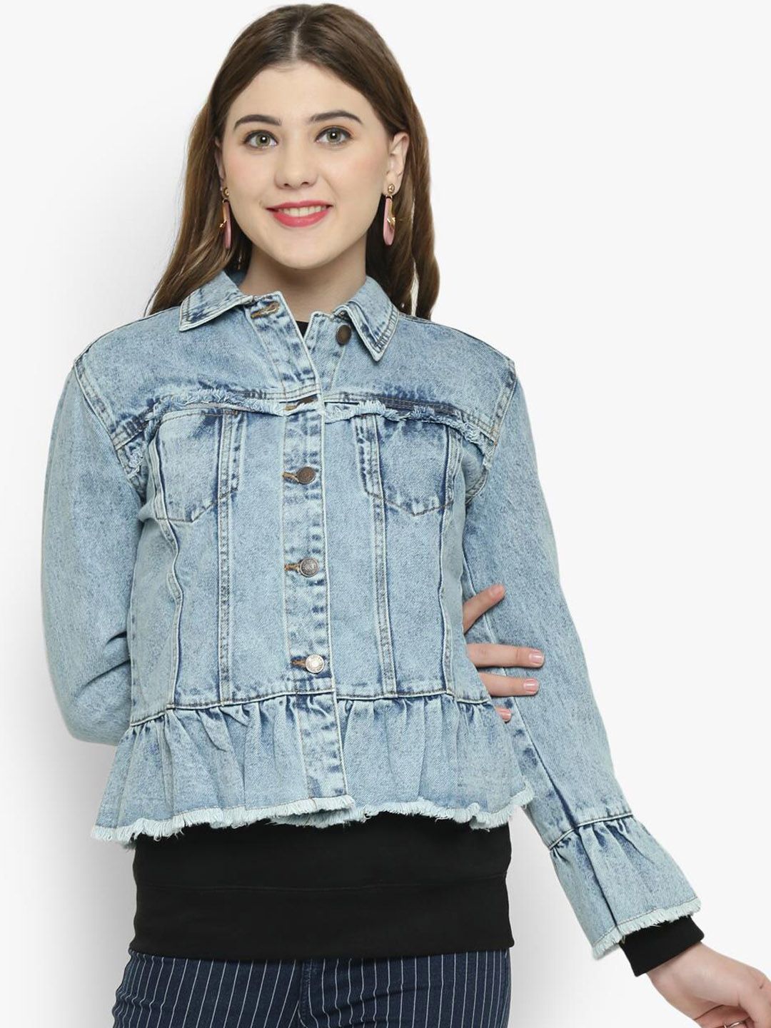 Kotty Women Blue Denim Jacket