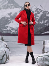 Kotty Women Notched Lapel Single-Breasted Overcoat