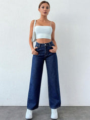 Kotty Women Straight Fit High-Rise Stretchable Jeans