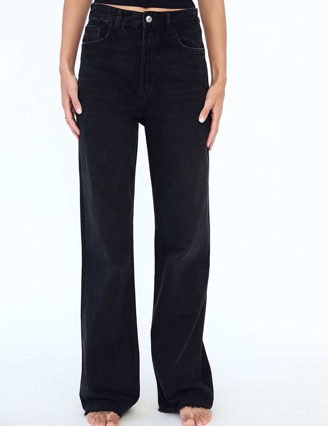 Kotty Women Jean Wide Leg High-Rise Stretchable Jeans