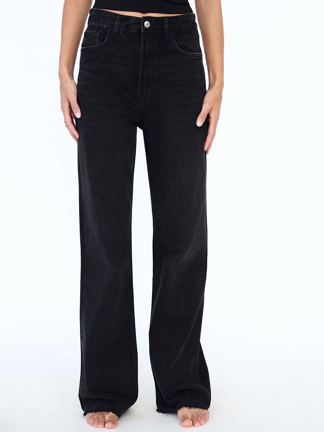 Kotty Women Jean Wide Leg High-Rise Stretchable Jeans