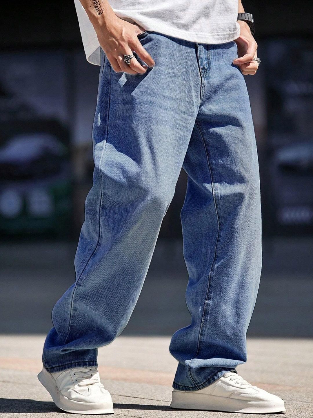 Kotty Men Regular Fit Low-Rise light Fade Stretchable Jeans