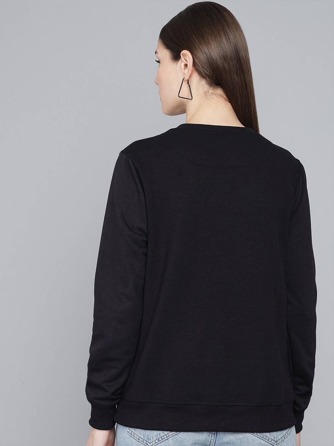 Kotty Women Printed Round Neck Pullover Sweatshirt