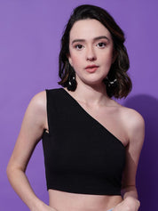 Kotty Women Solid One Shoulder Top