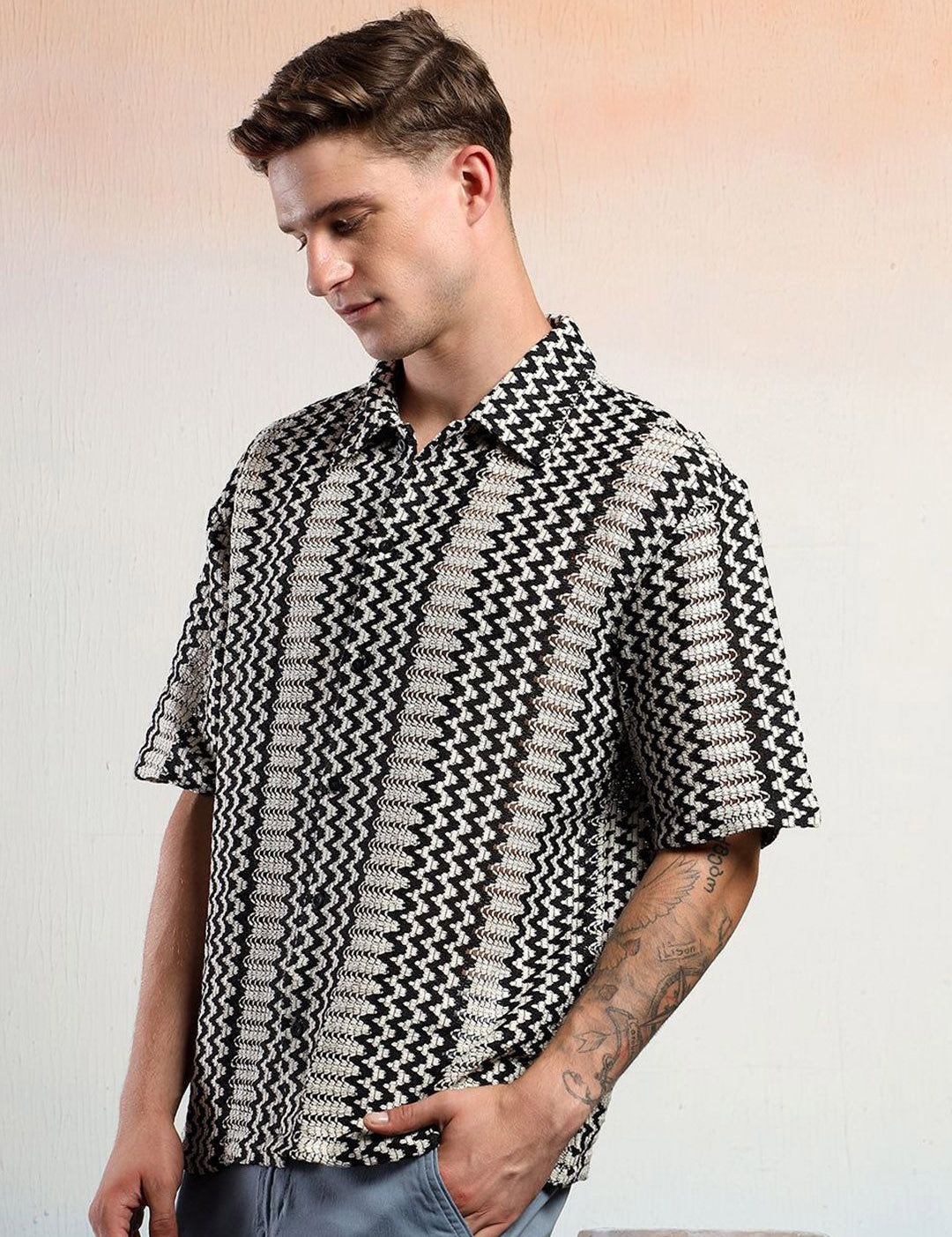 Kotty Men  Striped Casual Shirt