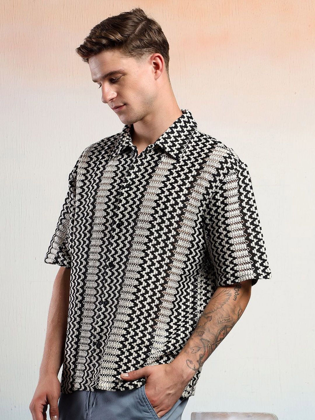 Kotty Men  Striped Casual Shirt