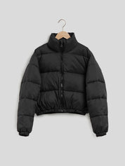 Kotty Women Black Crop Puffer Jacket
