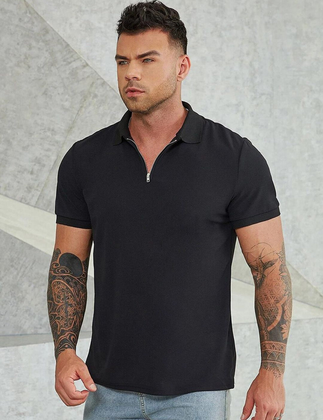 Kotty Men Polo Collar Cotton T-shirt