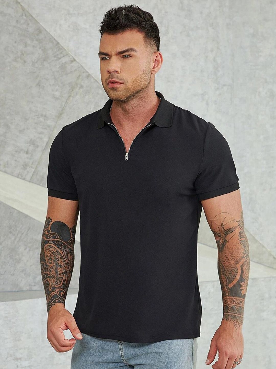Kotty Men Polo Collar Cotton T-shirt