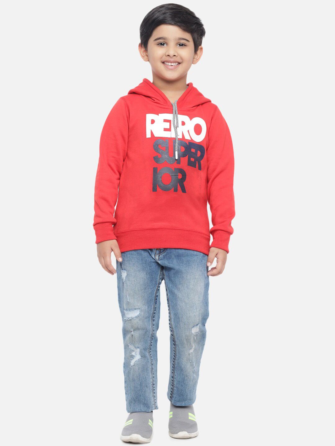Kotty Boys Red Printed Sweatshirt