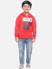 Kotty Boys Red Printed Sweatshirt