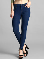 Kotty Women Blue Skinny Fit High-Rise Clean Look Jeans