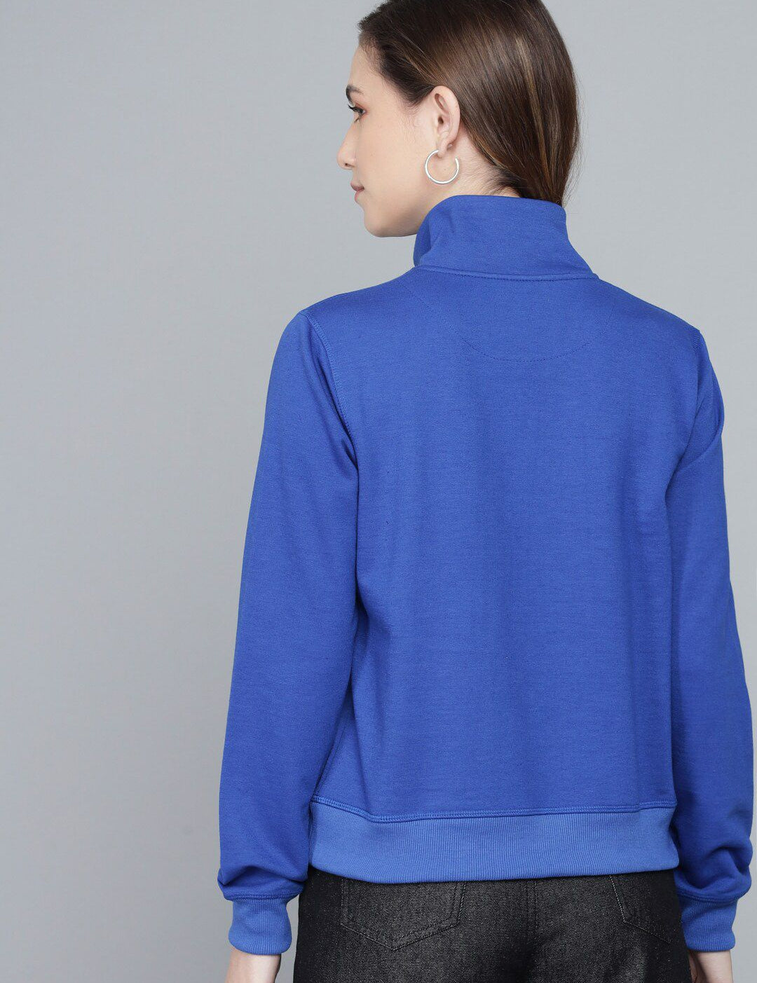 Kotty Mock Collar Fleece Sweatshirt