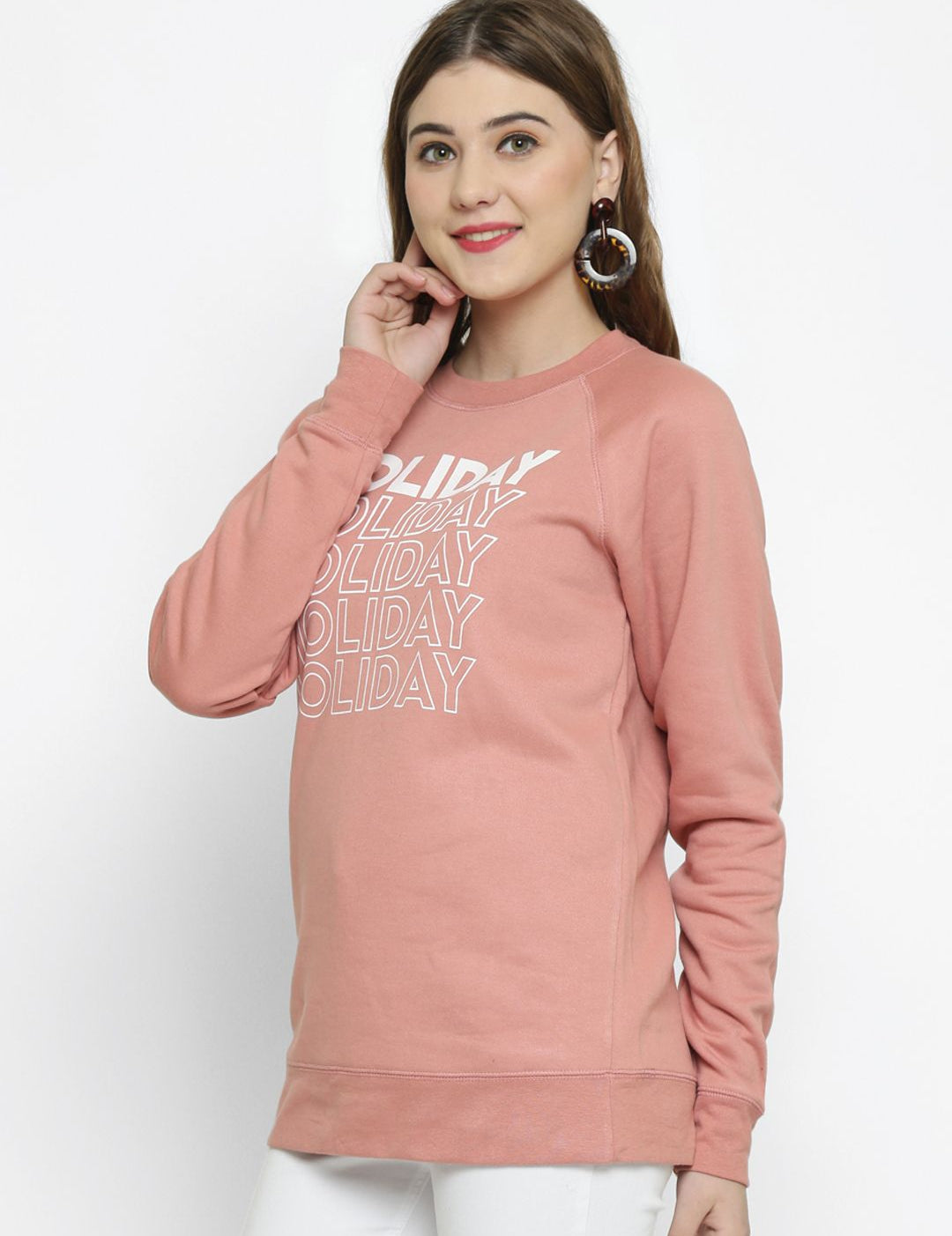 Kotty Women Pink Printed Sweatshirt