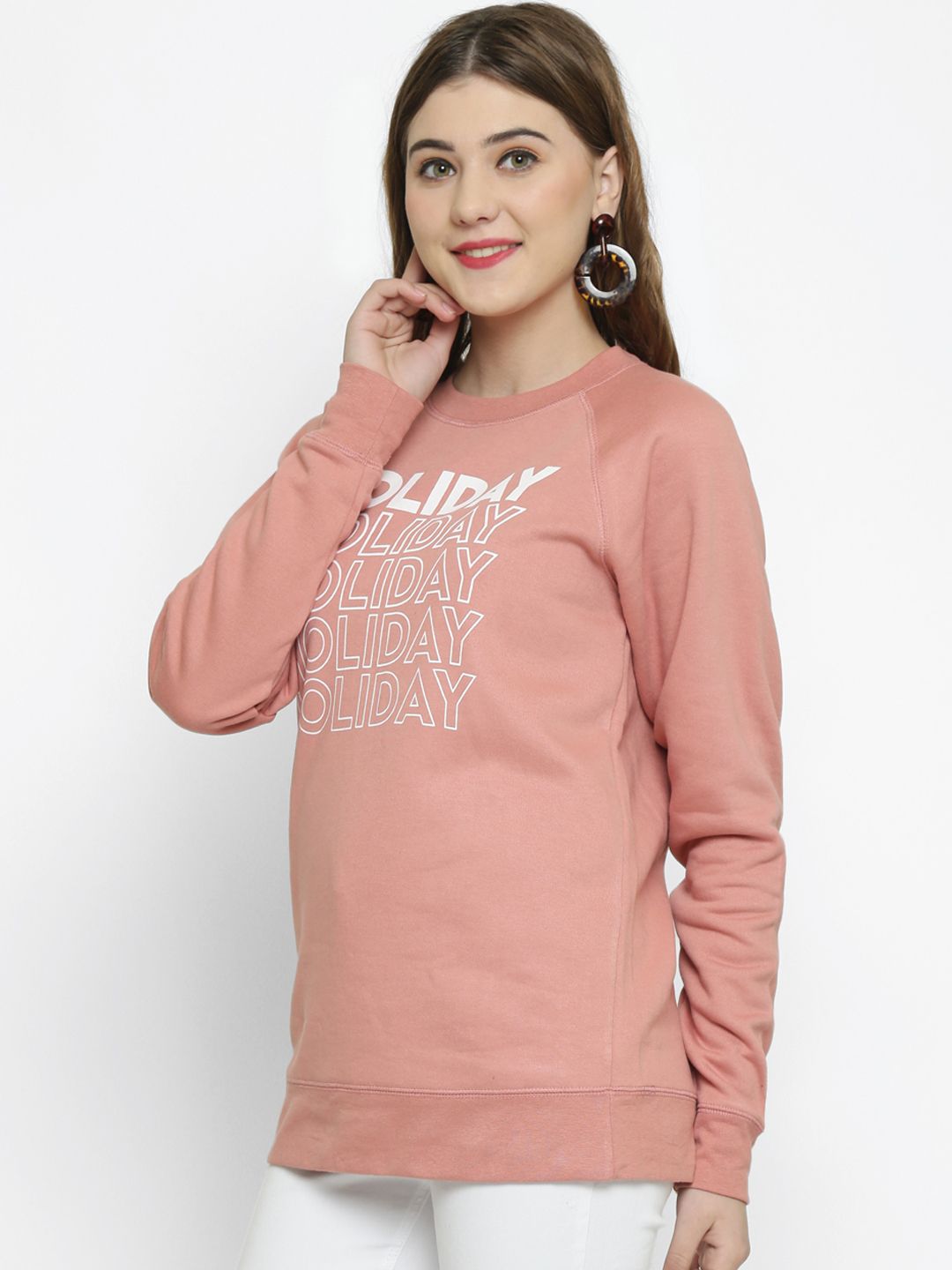 Kotty Women Pink Printed Sweatshirt