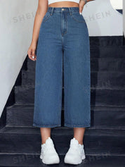 Kotty Women Blue Jean Straight Fit High-Rise Stretchable Jeans