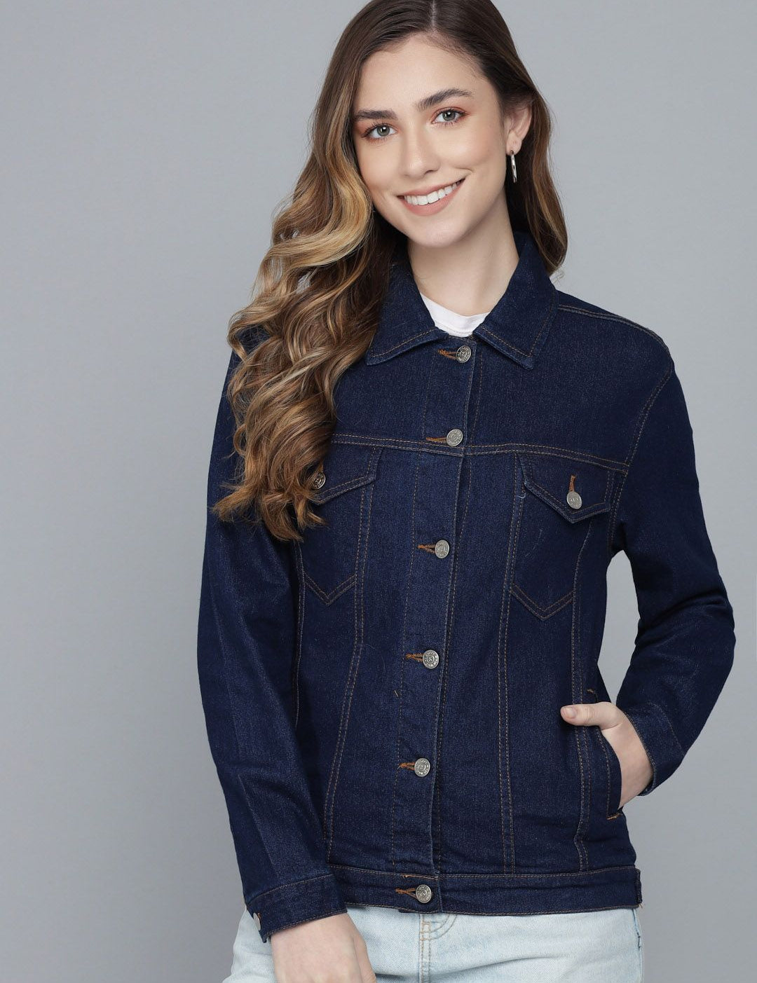 Kotty Women Blue Lightweight Denim Jacket