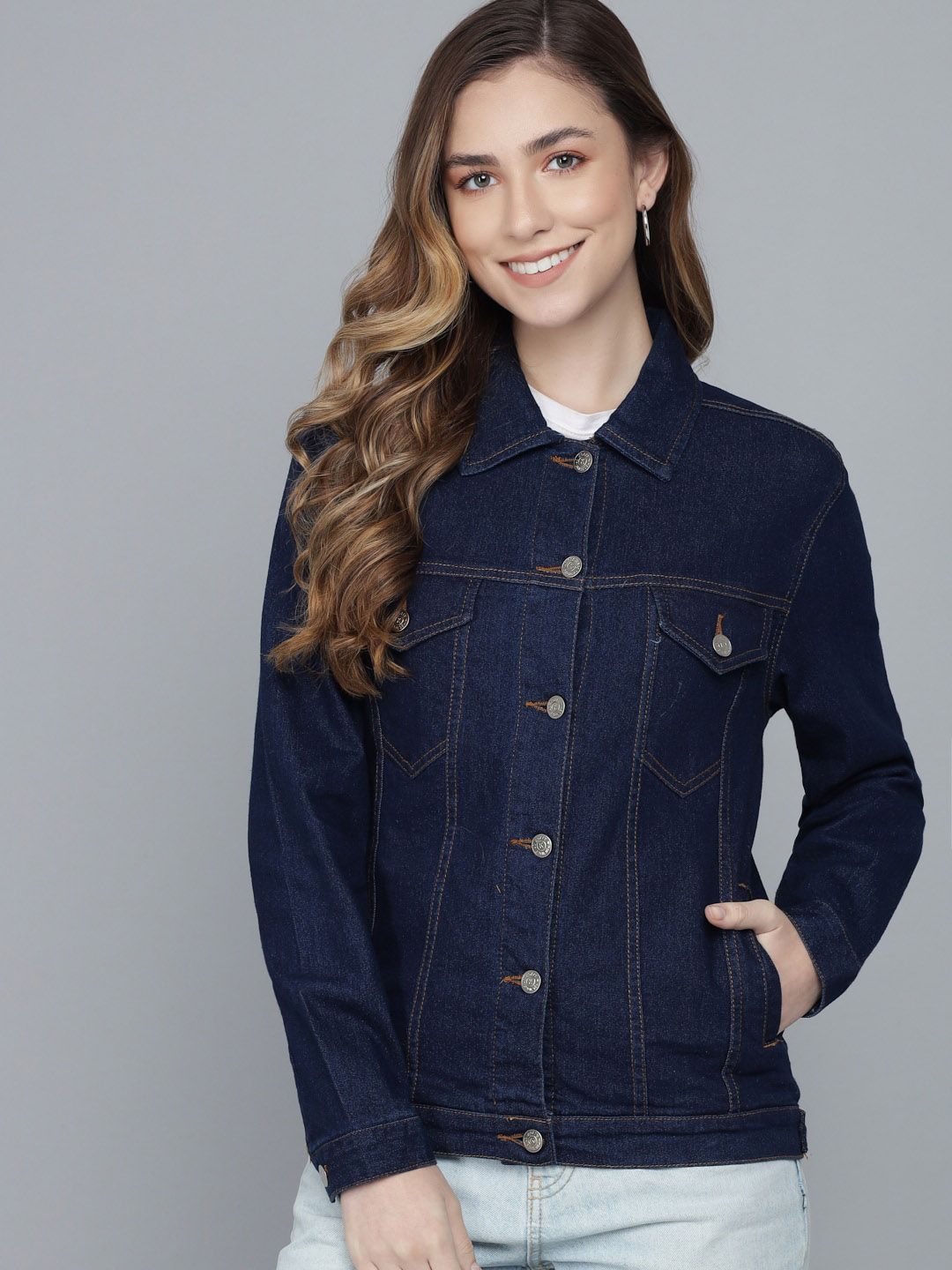 Kotty Women Blue Lightweight Denim Jacket