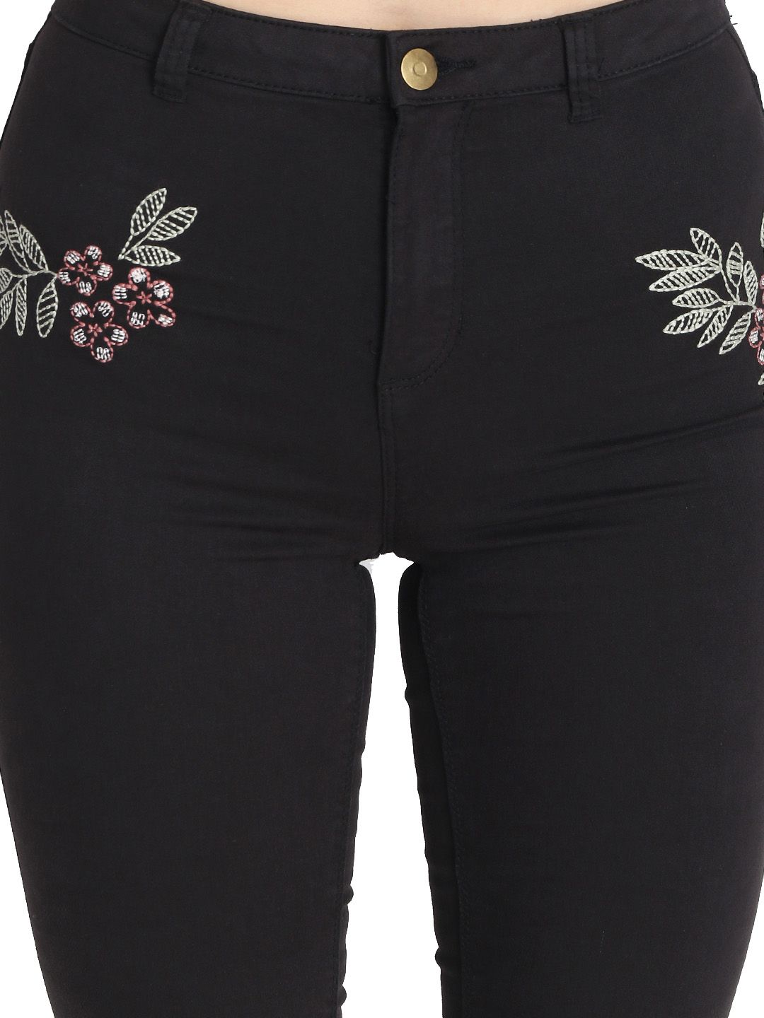 Kotty Women Black Skinny Fit High-Rise Clean Look Stretchable Jeans