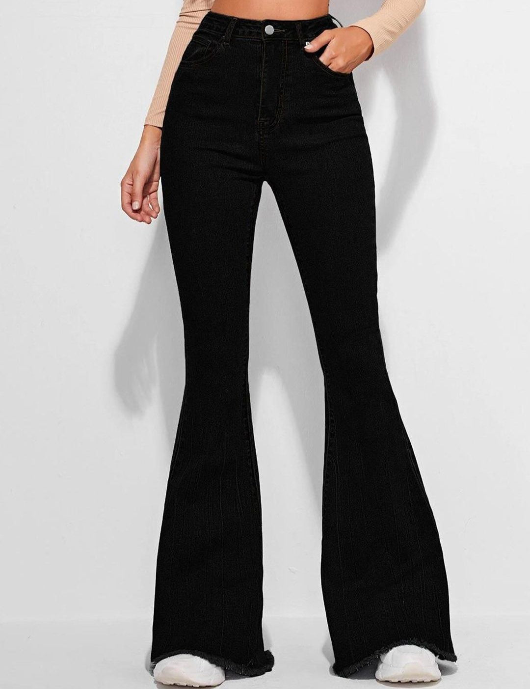 Kotty Women Black Jean Bootcut High-Rise Stretchable Jeans